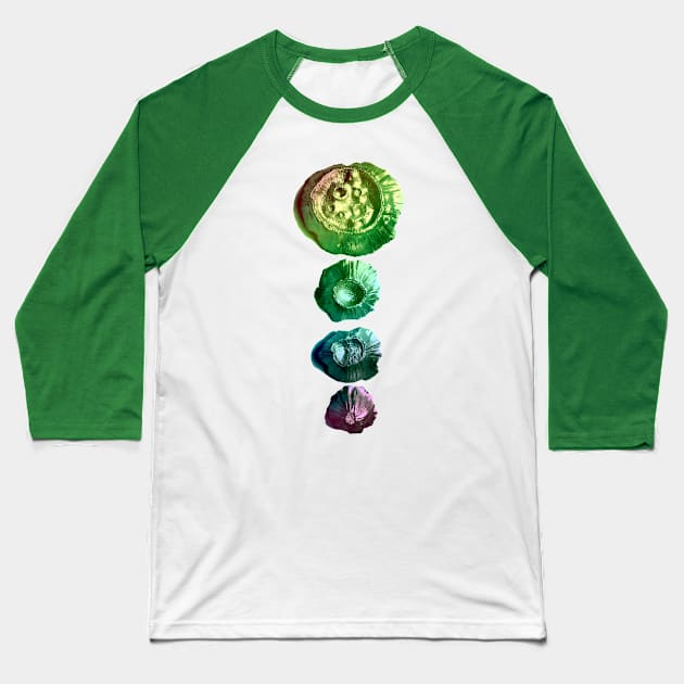 Rainbow Moon Baseball T-Shirt by KekaDelso